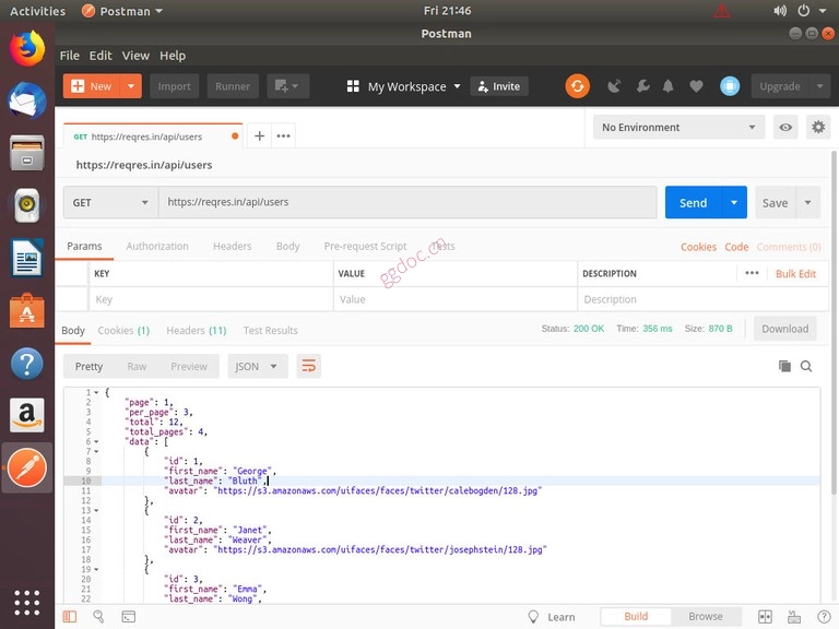 如何在 Ubuntu 18.04 上安装 Postman Ubuntu Postman 示例