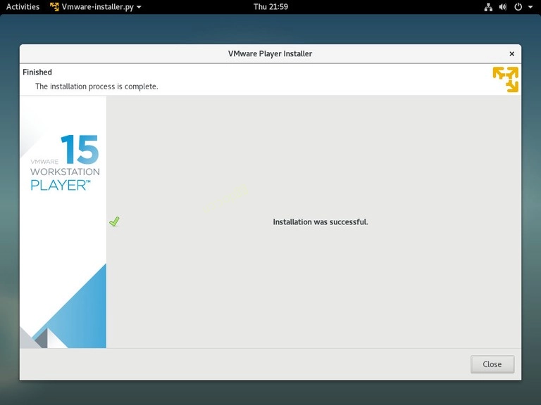 如何在 Debian 9 上安装 VMware Workstation Player debian vmware 接受已安装