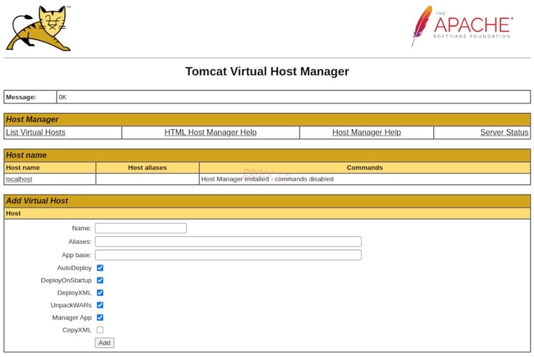 如何在 Ubuntu 22.04 上安装 Tomcat 10 Tomcat 虚拟主机管理器