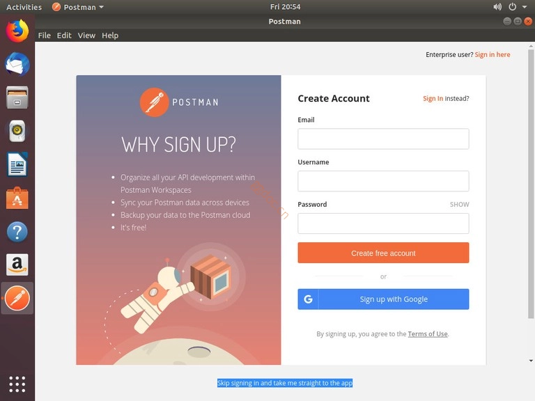 如何在 Ubuntu 18.04 上安装 Postman Ubuntu Postman 登录