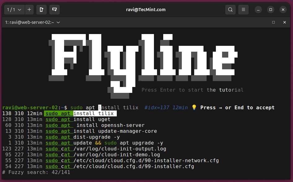 Flyline:为 Bash 添加语法高亮、模糊搜索和 AI 功能 Flyline – 搜索命令历史记录