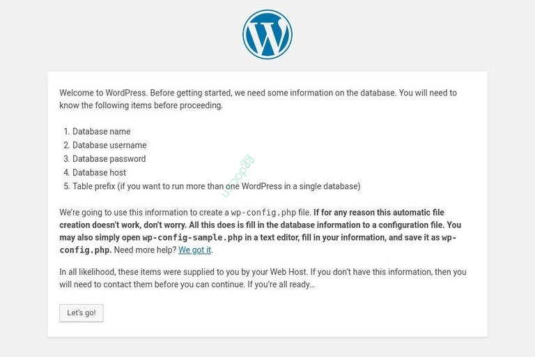 如何在 Ubuntu 18.04 上使用 Apache 安装 WordPress 安装 wordpress 信息