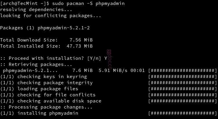 如何在 Arch Linux 上安装 Nginx、PHP、MariaDB 和 PhpMyAdmin 在 Arch Linux 中安装 PhpMyAdmin