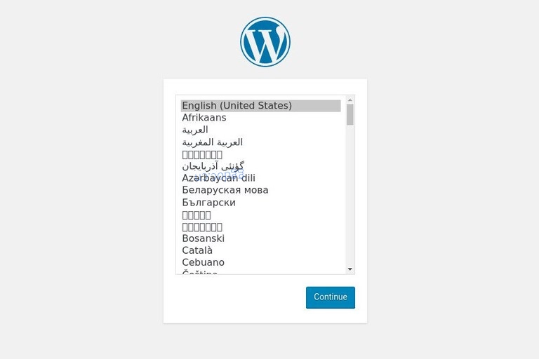 如何在 Ubuntu 18.04 上使用 Apache 安装 WordPress 安装 wordpress 语言选择器