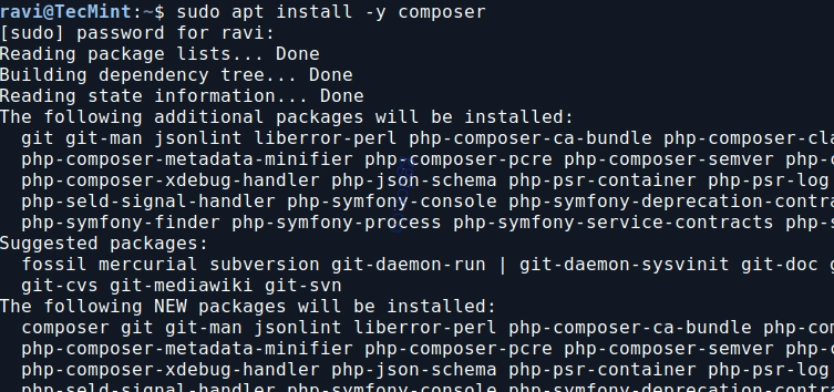 如何在 Ubuntu 24.04 上安装 CakePHP 在 Ubuntu 中安装 Composer