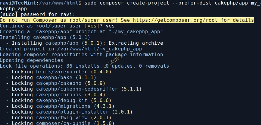 如何在 Ubuntu 24.04 上安装 CakePHP 在 Ubuntu 中安装 CakePHP