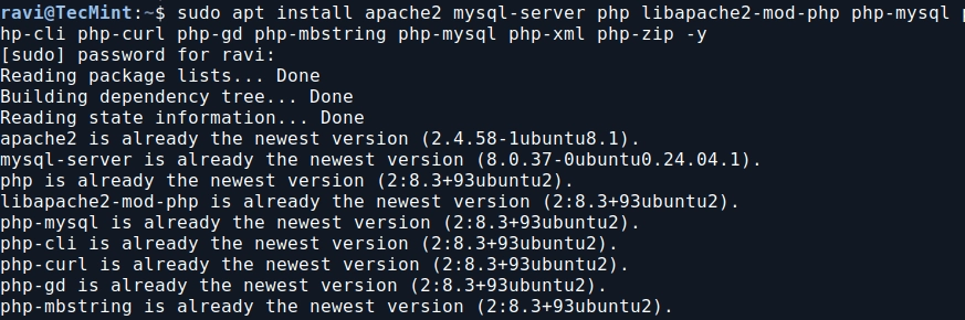 如何在 Ubuntu 24.04 上安装 CakePHP 在 Ubuntu 中安装 LAMP