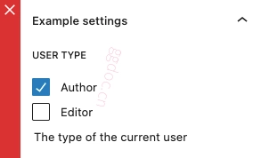 单选控件 错误:显示“Author”和“Editor”两个复选框的截图,其中一个已选中