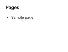 创建页面列表 显示 Sample 页面的 WordPress 页面列表