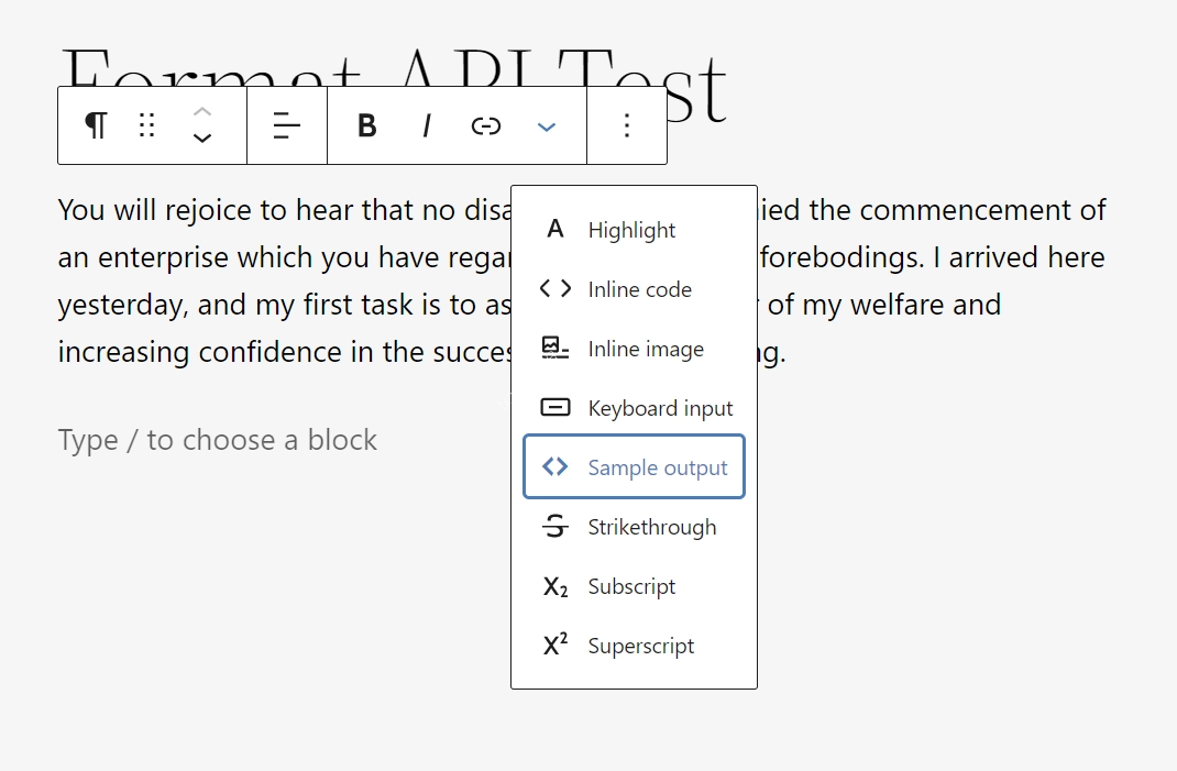 格式化工具栏 API 带有自定义按钮的工具栏