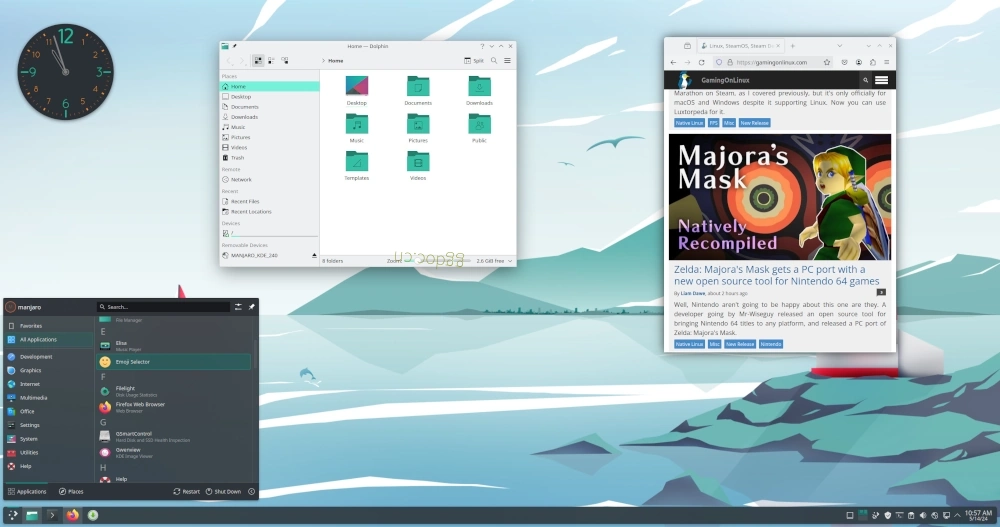 2026 年必试的 7 款搭载 KDE Plasma 桌面的 Linux 发行版 Manjaro KDE