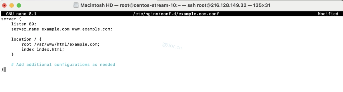如何在 CentOS Stream 10 上设置 Nginx 服务器块（Server Blocks）