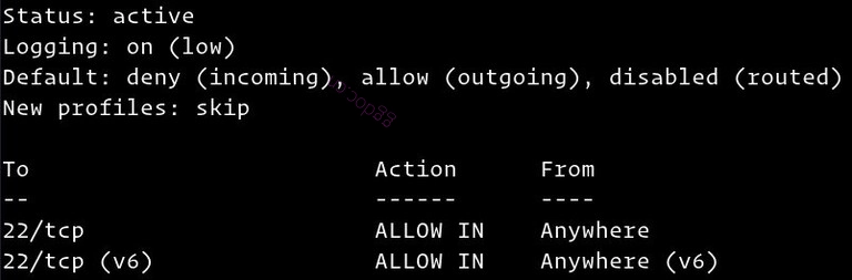 如何在 Ubuntu 18.04 上使用 UFW 配置防火墙 Ubuntu ufw status