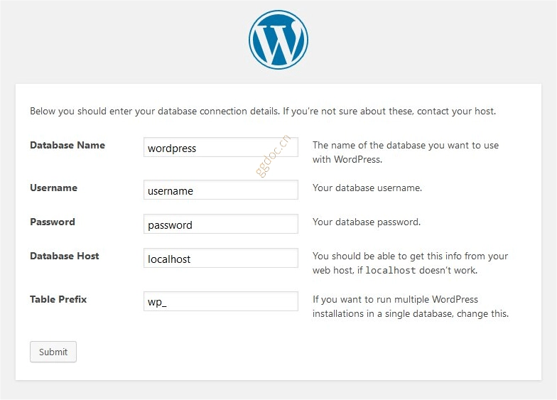 WordPress 设置界面