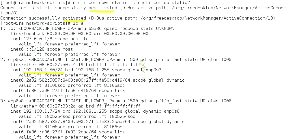 如何在 Linux 中使用 nmcli 配置网络 IP 连接 验证新网络连接的 IP 地址