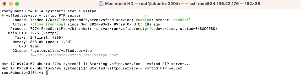 如何在 Ubuntu 24.04 上安装 vsftpd FTP 服务器 如何在 Ubuntu 24.04 上安装 vsftpd FTP 服务器