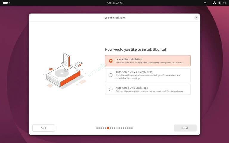 如何安装Ubuntu 26.04 Ubuntu 26.04 安装程序交互式安装界面