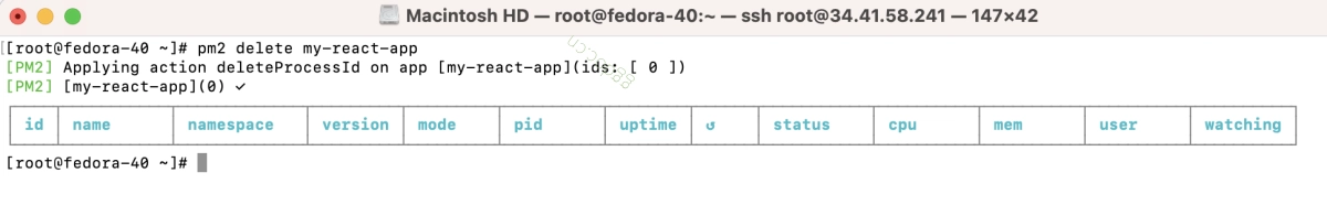 如何在 Fedora 40 上使用 PM2 部署 React 应用