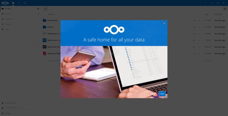 如何在 Ubuntu 18.04 上安装和配置 Nextcloud(使用 Apache) Nextcloud 仪表板