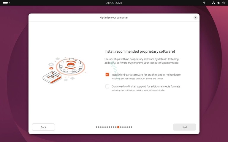 如何安装Ubuntu 26.04 Ubuntu 26.04 安装程序第三方软件屏幕