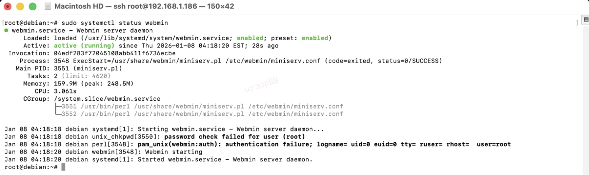 如何在 Debian 13 上安装 Webmin