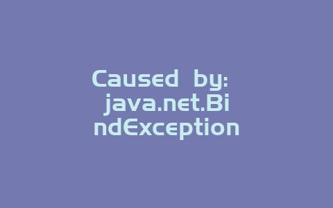 Caused by: java.net.BindException: Address already in use: bind