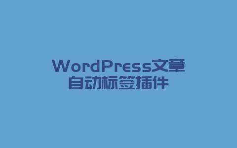 WordPress文章自动标签插件