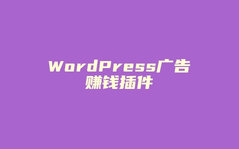 WordPress广告赚钱插件